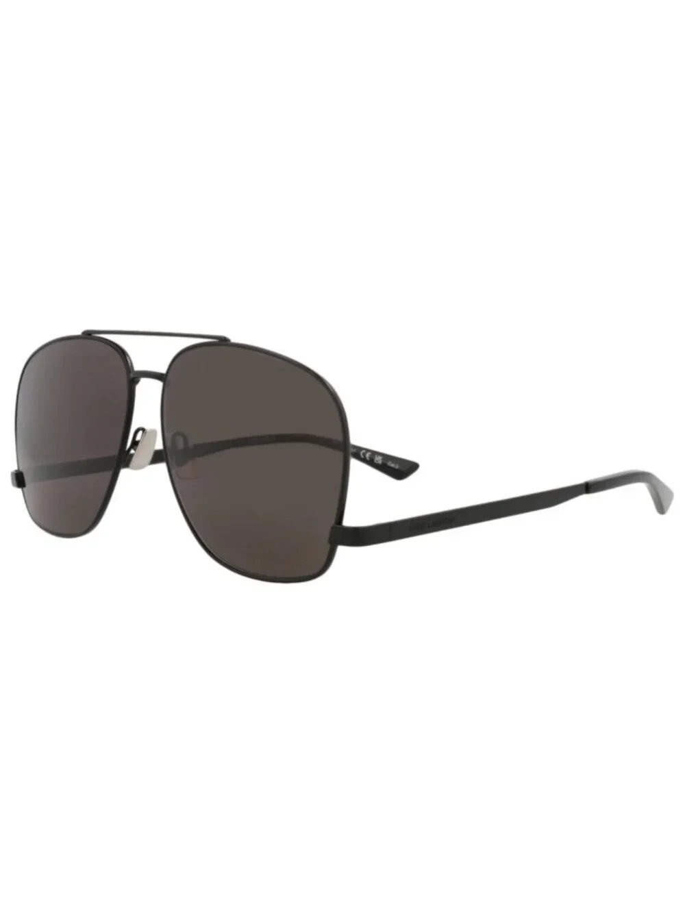 New Saint Laurent Women's Sunglasses Aviator Metal Frame Black Black Black